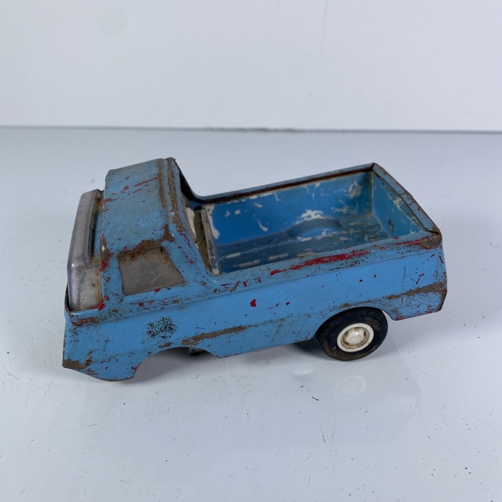 VTG 1970's Tiny Tonka USA Blue Wrecker Tow Truck Mini Rope Hook 5" NOT COMPLETE